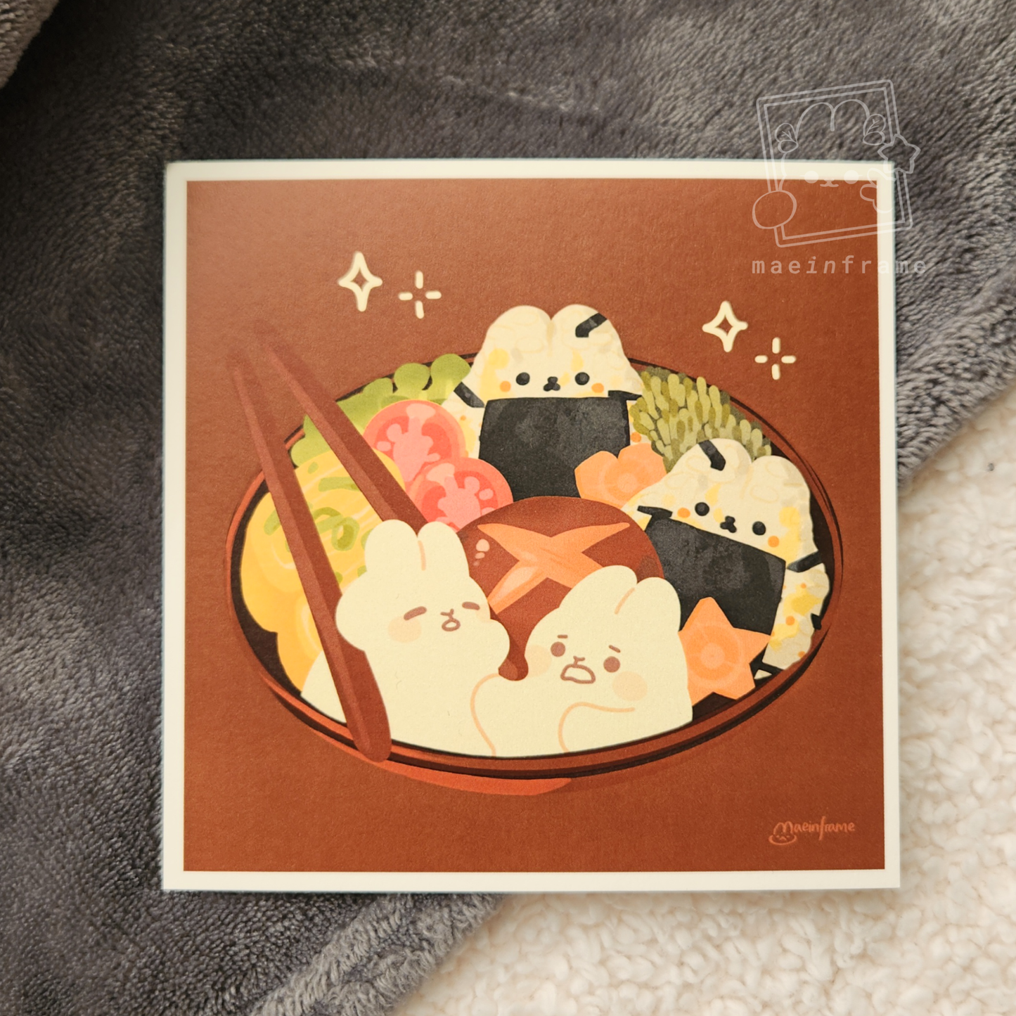 bento buns | 5x5 print