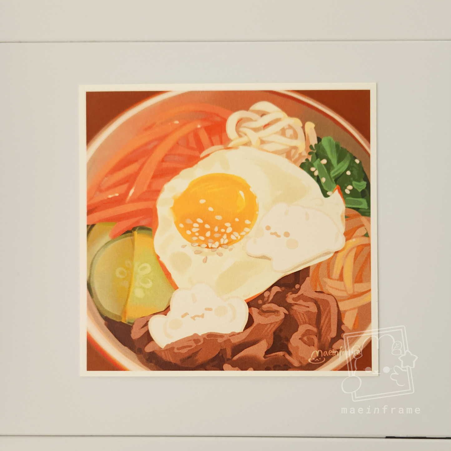 bibimbap buns | 5x5 print