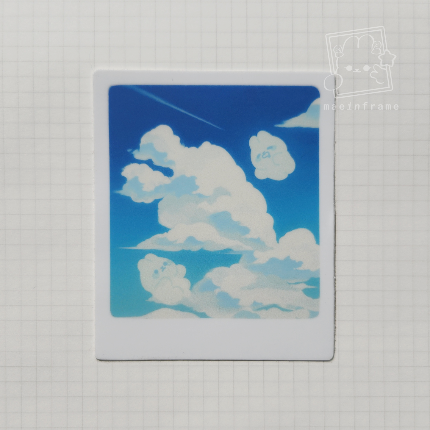 carrot cloud polaroid | 3" sticker