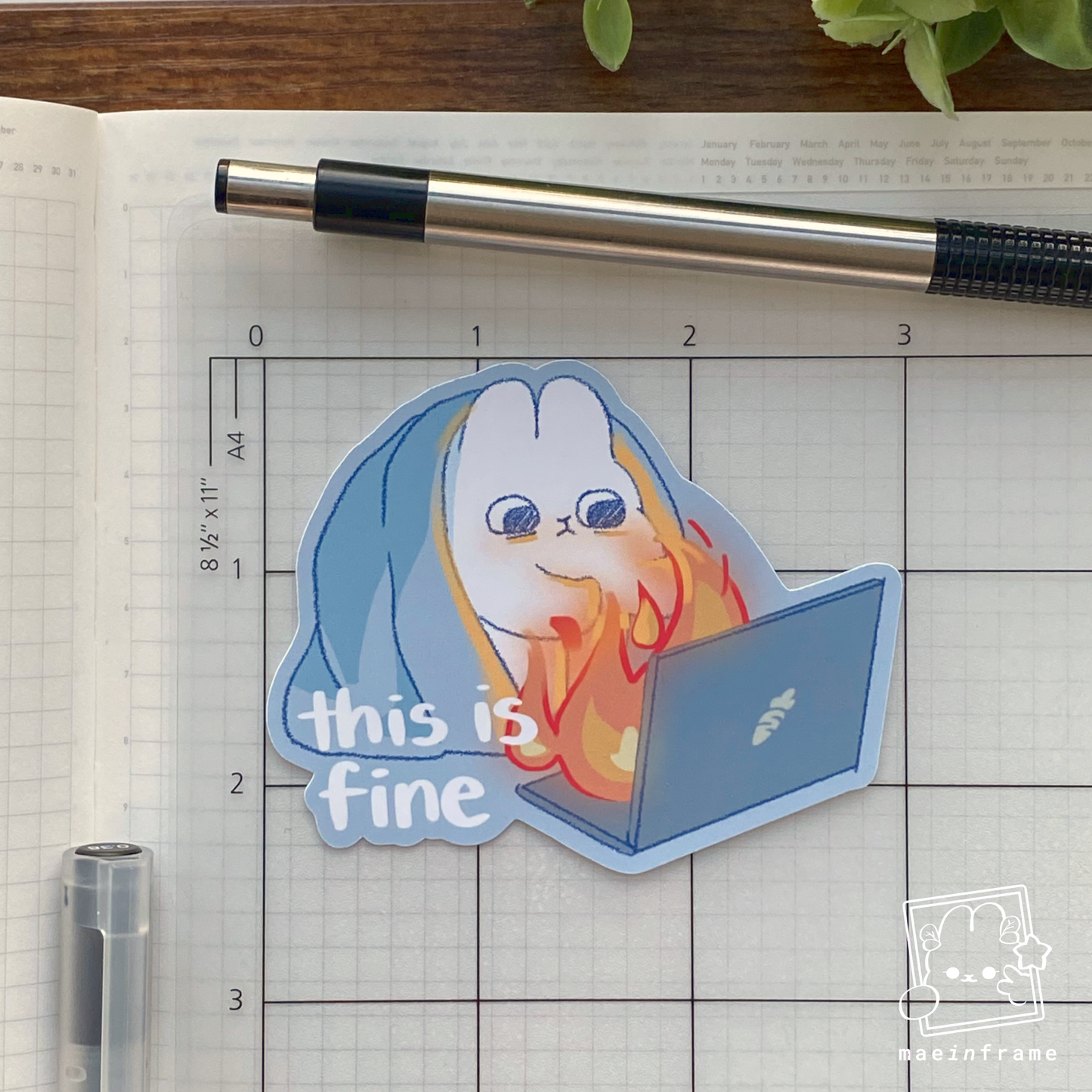 This is fine - SWE ver. | 3x2.4in sticker