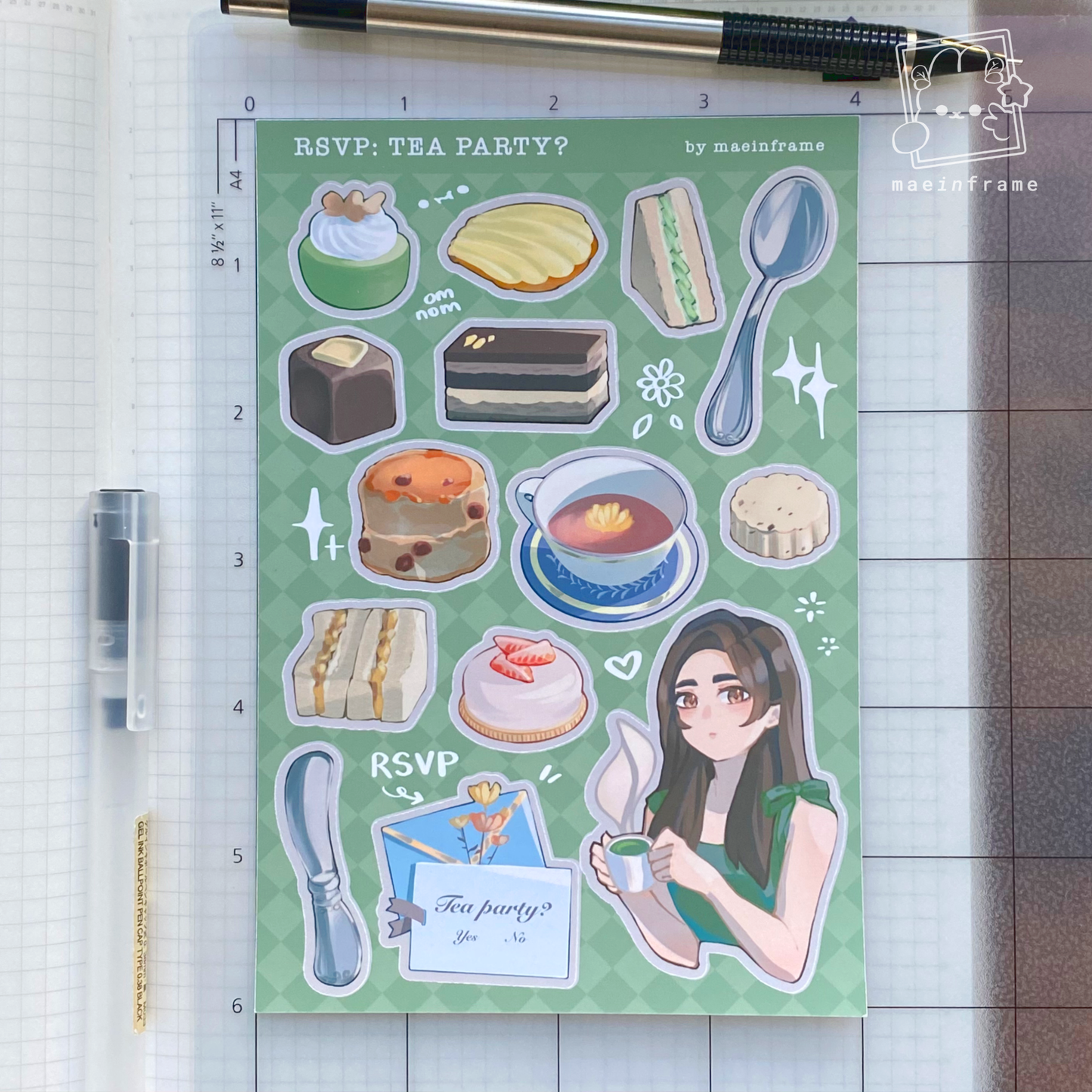 RSVP: TEA PARTY? | 4x6in sticker sheet