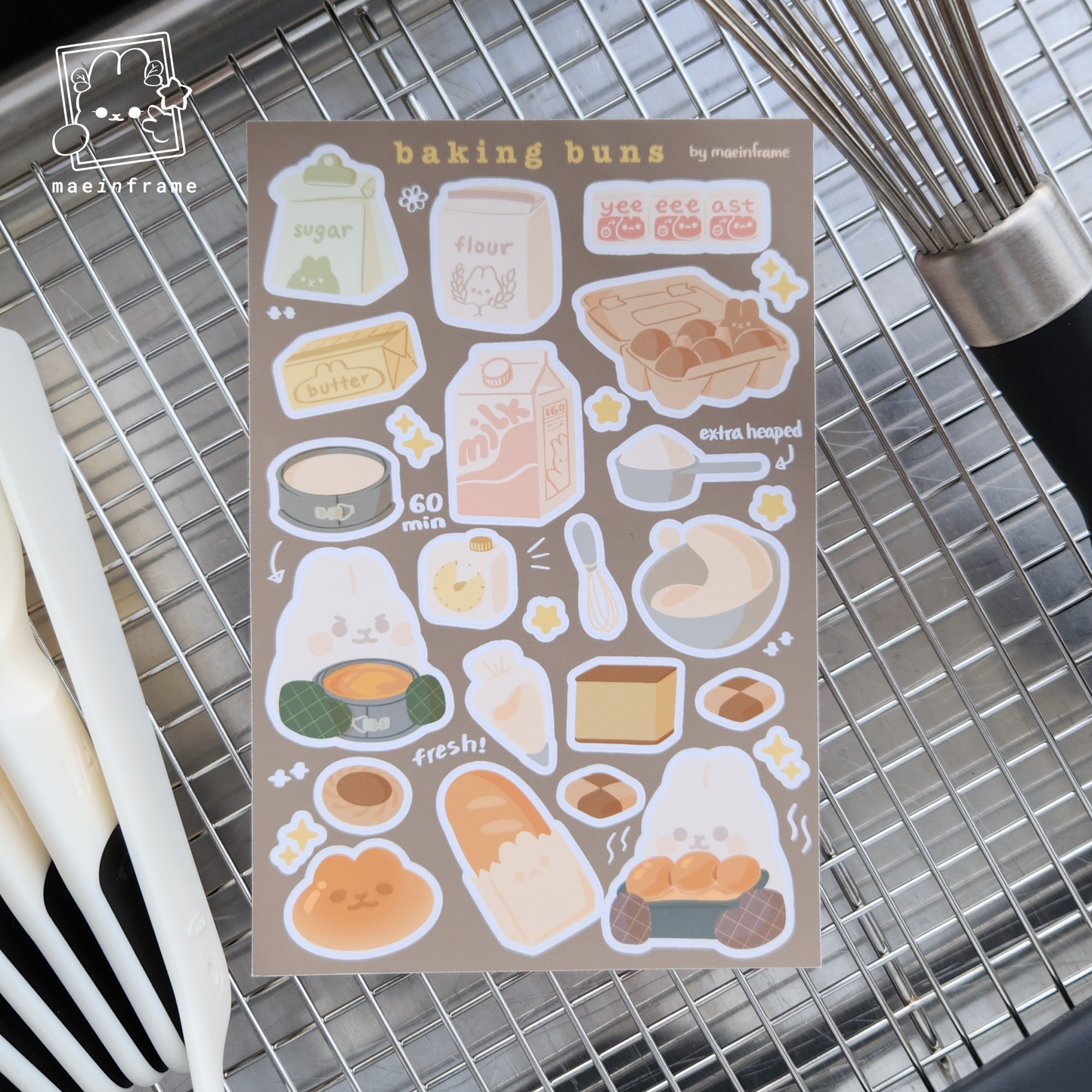 Baking buns | sticker sheet