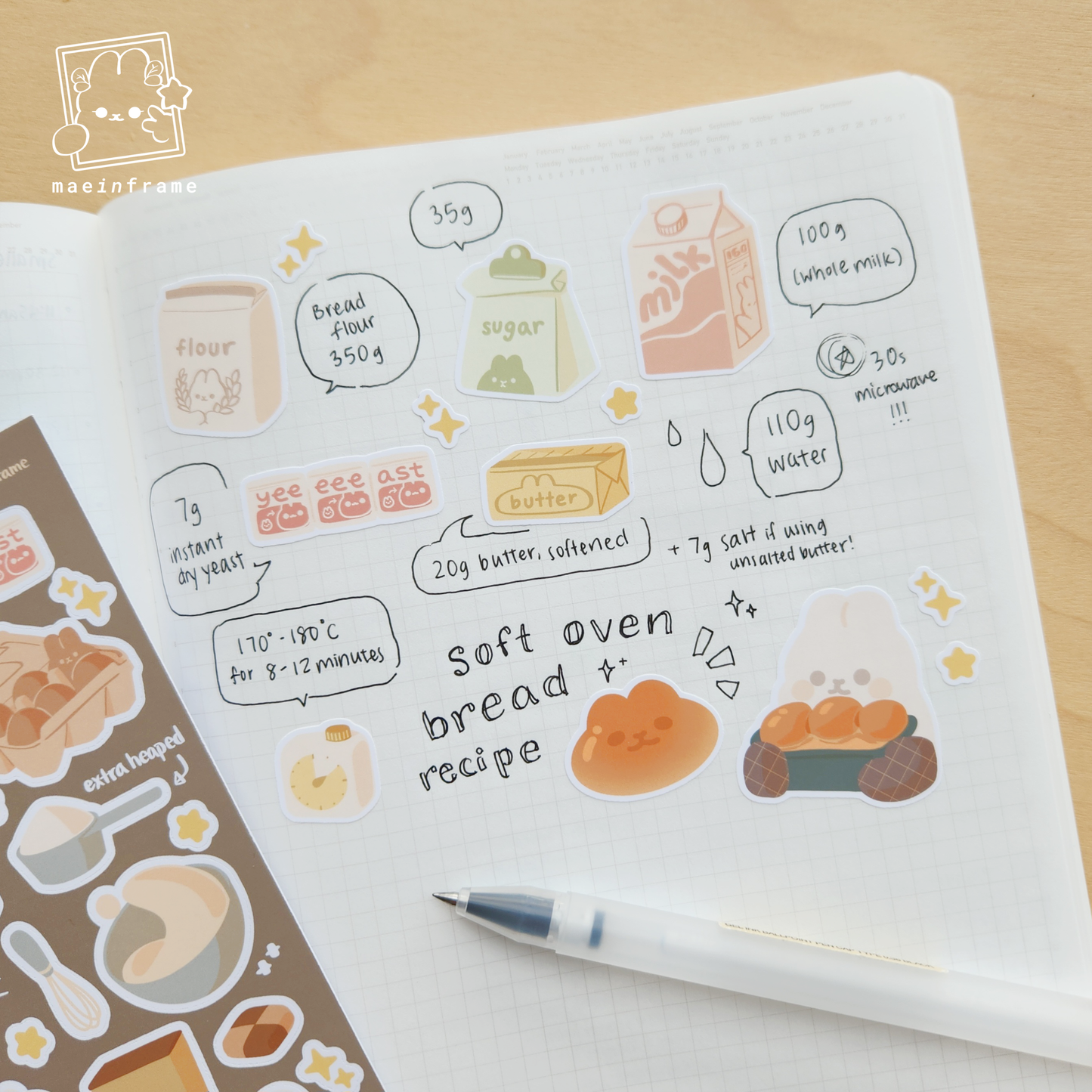 Baking buns | sticker sheet