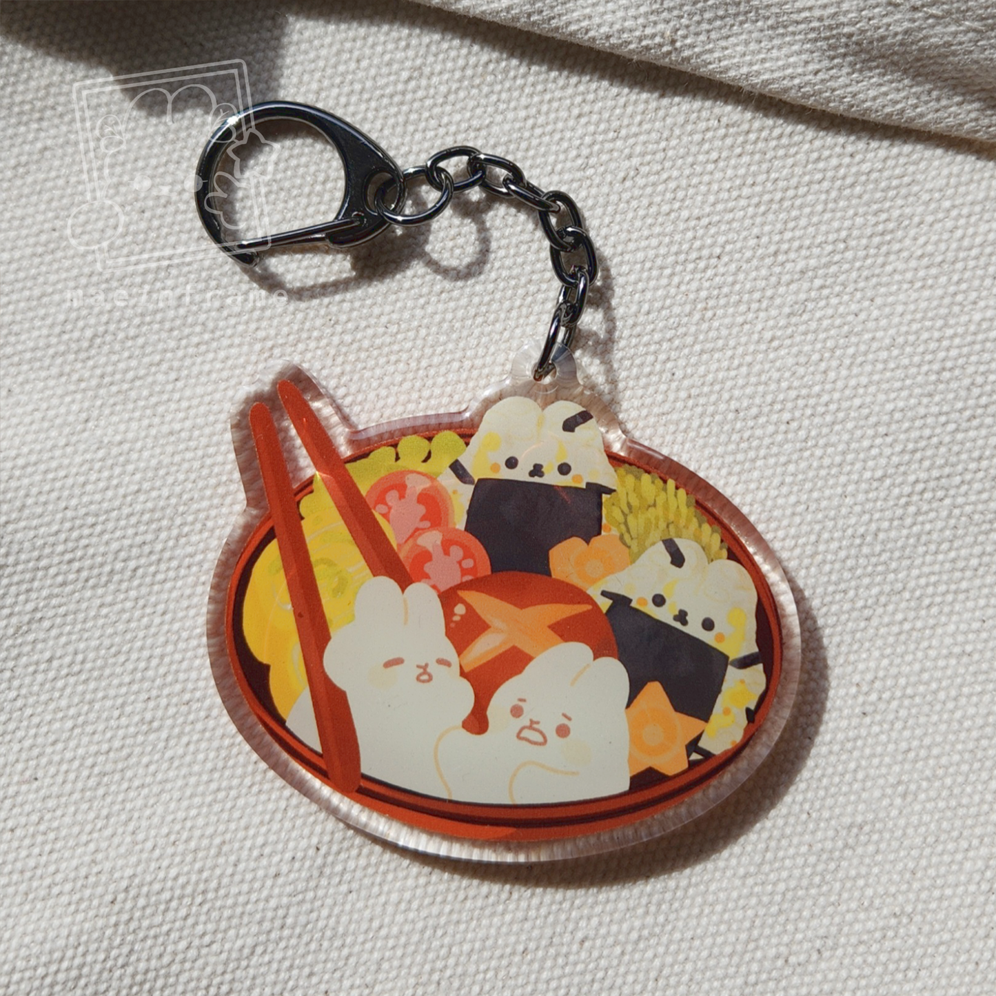 bento buns | epoxy keychain