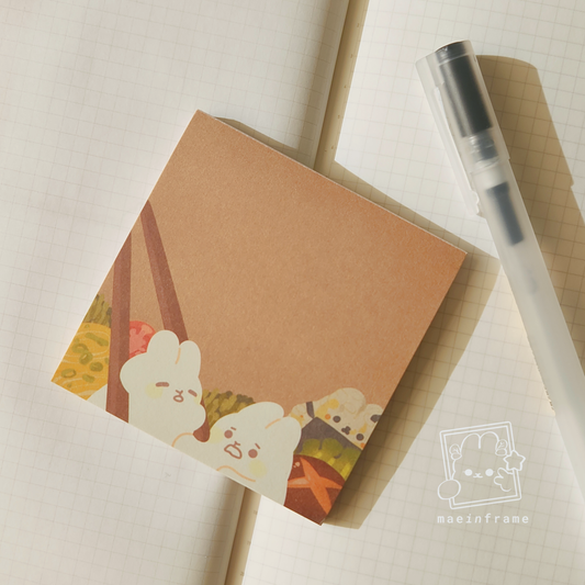 bento buns | 3x3in memo pad