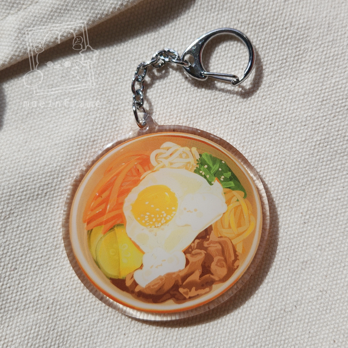 bibimbap buns | epoxy keychain
