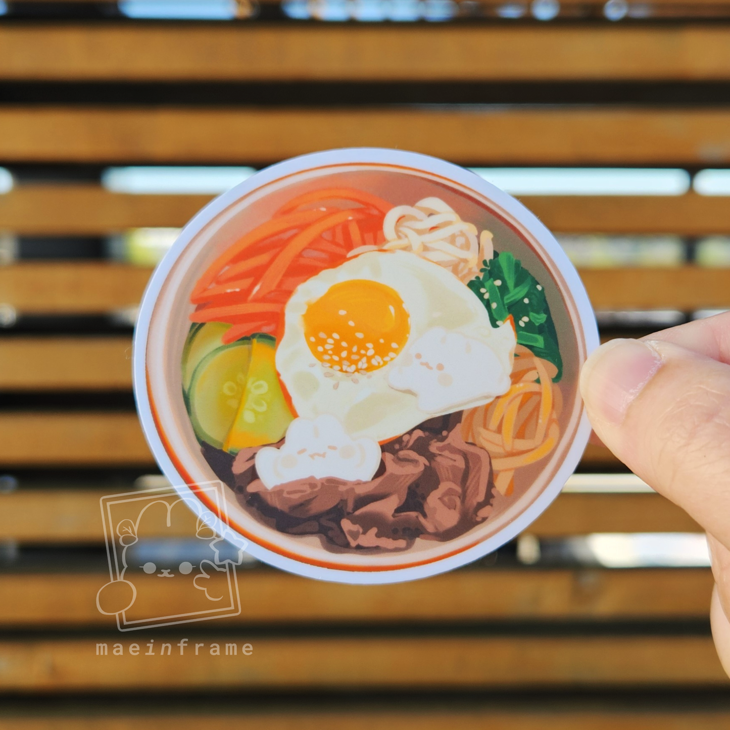 bibimbap bun | 2.7" sticker