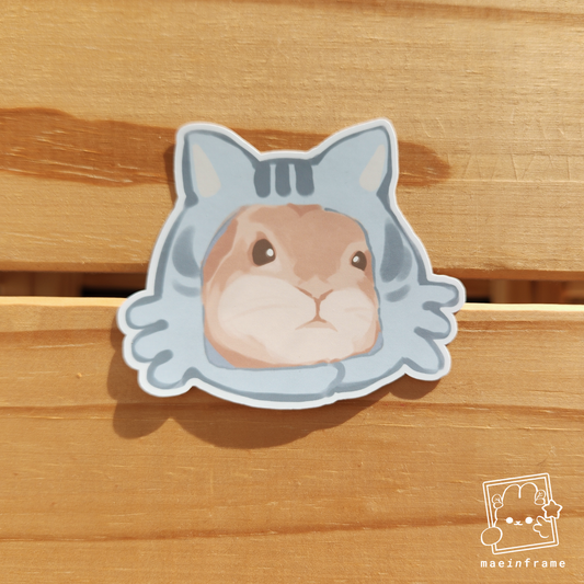 Bunny cat | 3x2.5in sticker
