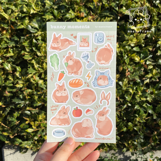 Bunny moments | 4x7in sticker sheet