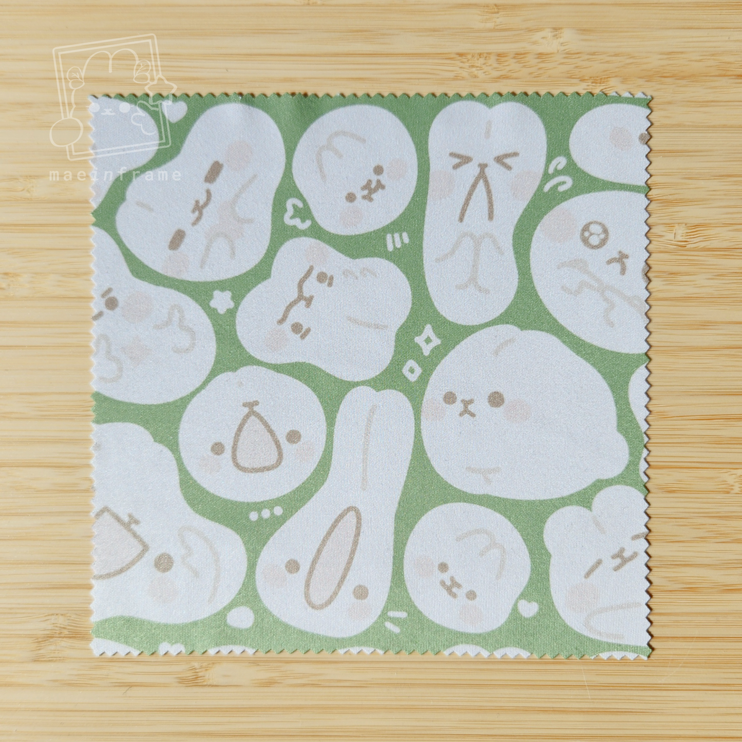 silly bunny blobs | cleaning cloth