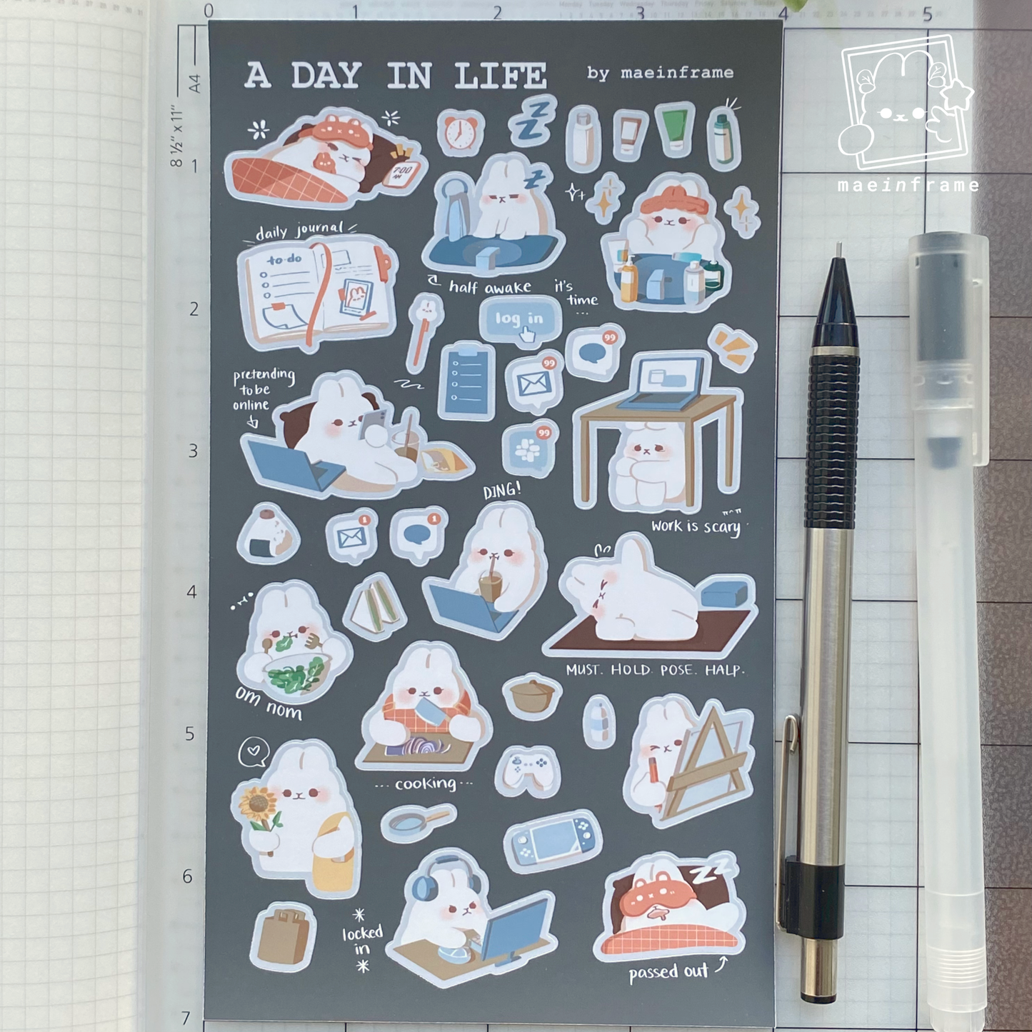 A day in life | 4x7in sticker sheet