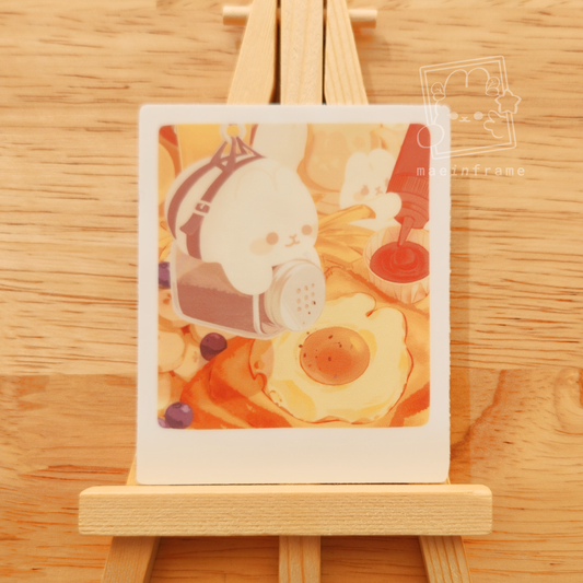 five star bunny diner polaroid | 3" sticker