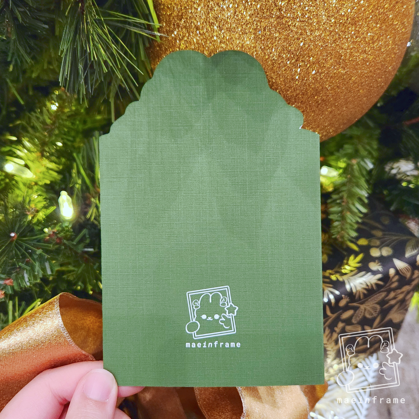 Bunny wreath greeting card