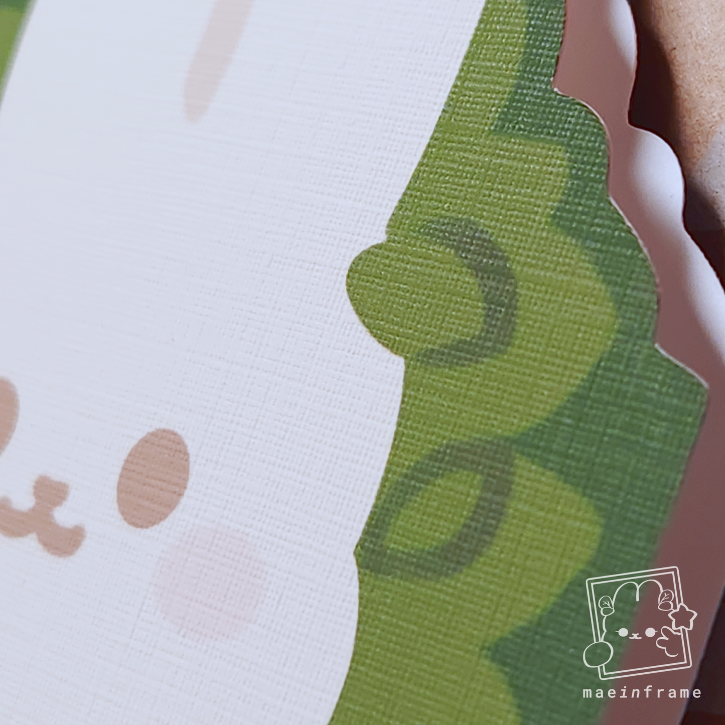 Bunny wreath greeting card