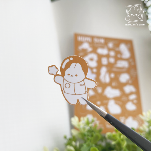 Home bun | Monotone series | 5x3.3in sticker sheet