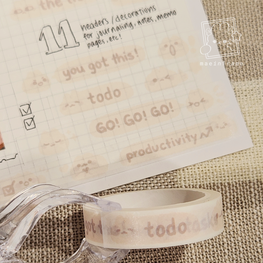 journal headers | washi tape