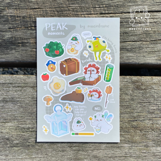 Peak moments | 4x6in sticker sheet