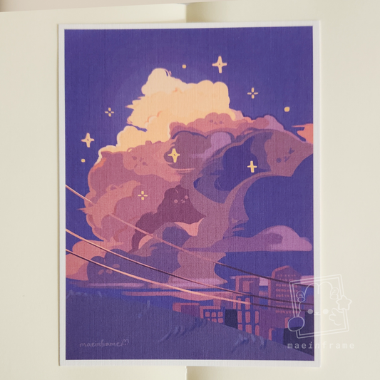 a bundle of cloud buns | 5x7in print