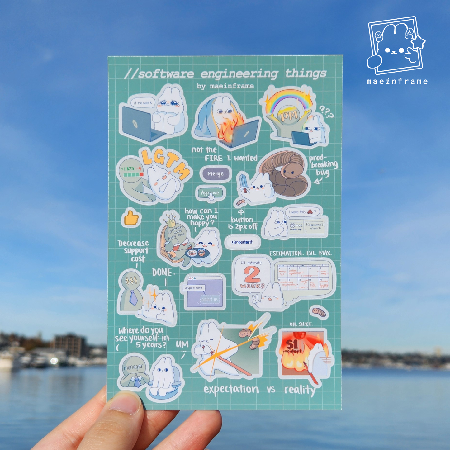 Software engineering things | 4x6in sticker sheet
