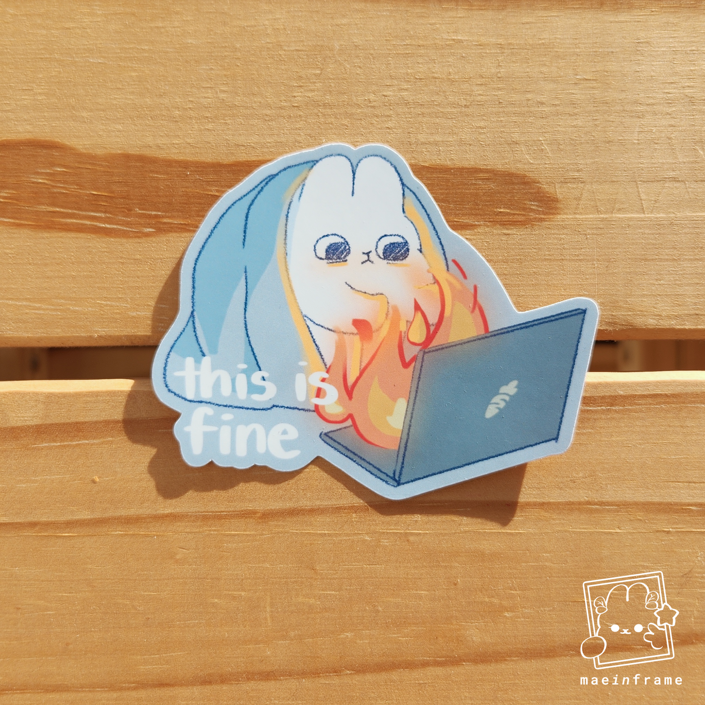 This is fine - SWE ver. | 3x2.4in sticker