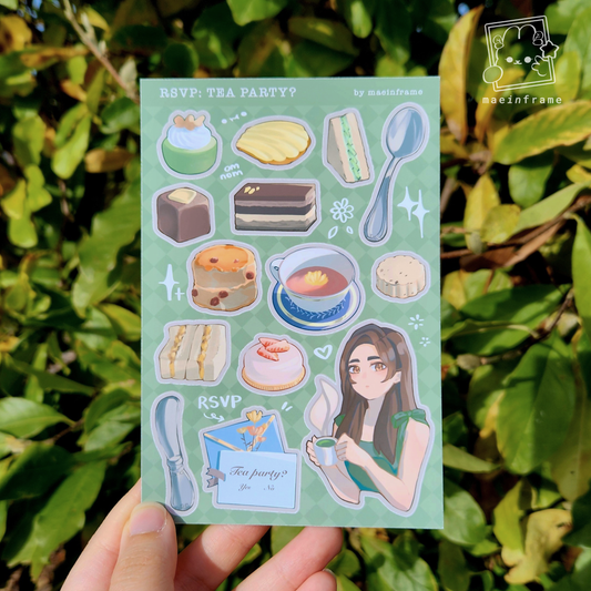 RSVP: TEA PARTY? | 4x6in sticker sheet