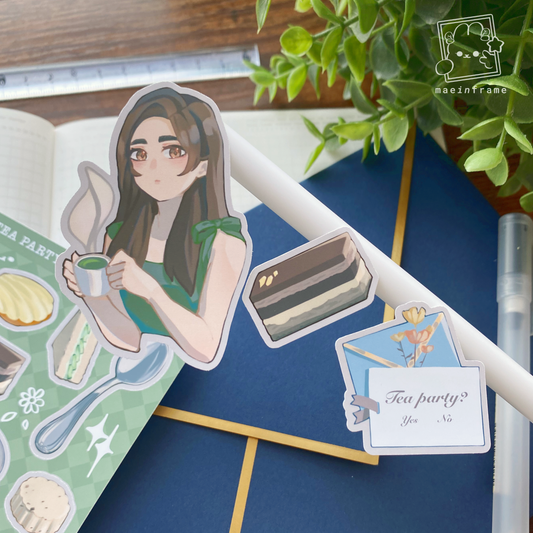 RSVP: TEA PARTY? | 4x6in sticker sheet